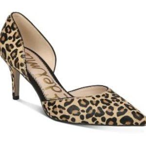 Sam Edelman d’Orsay calf hair leopard pumps worn once size 6